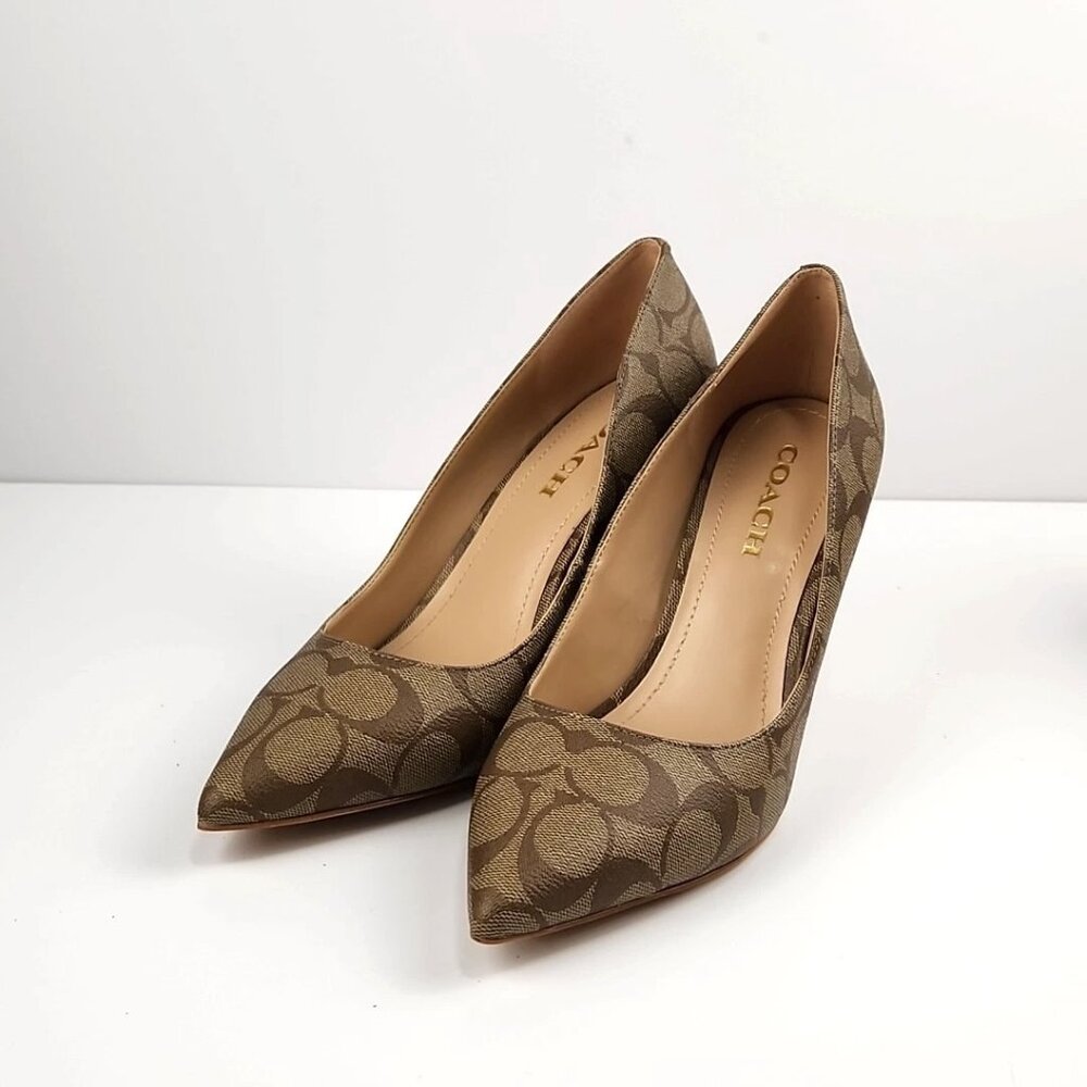 COACH Samantha Signature C Monogram Stiletto Heels